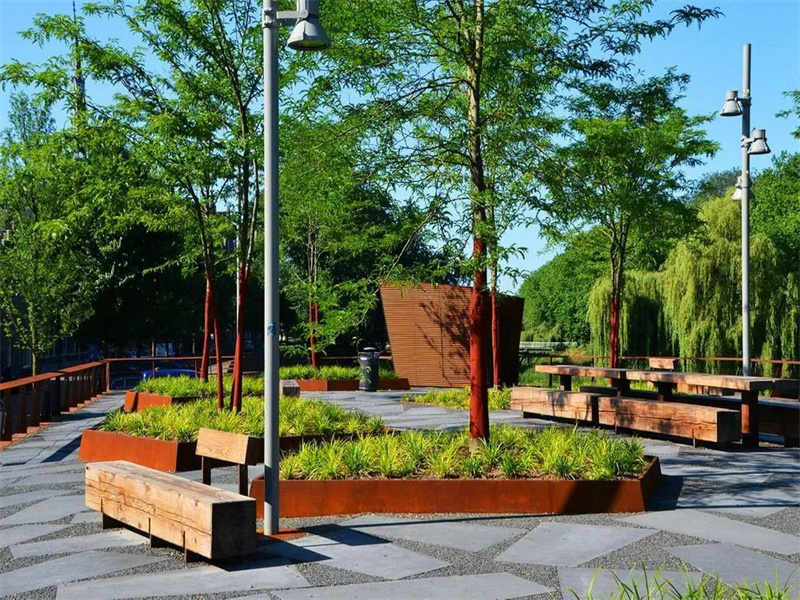 Modern corten steel edging For Metal Art